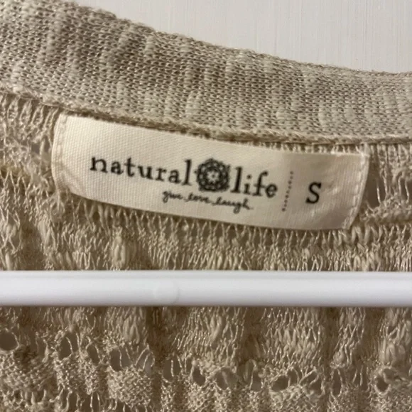 Natural Life Women's Beige Knit Blouse - Picture 7 of 8